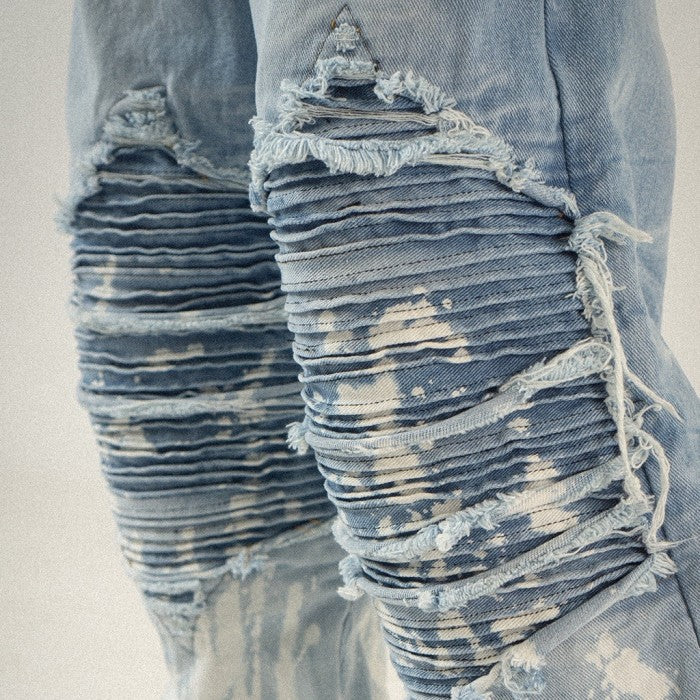 H1 baggy tri biker - Ice blue splash - Jeans Pants
