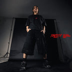 H Embroidered Denimitup Baby Terry - Black - T-Shirt