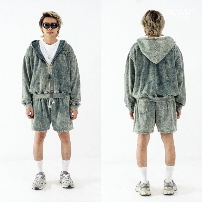 DENIMITUP washed - Chroma Green - Hoodie