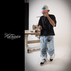 H1 baggy tri biker - Ice blue splash - Jeans Pants
