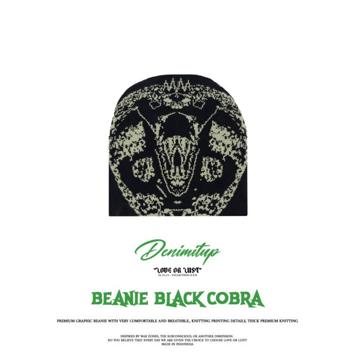 DENIMITUP beanie - Black cobra - Hat