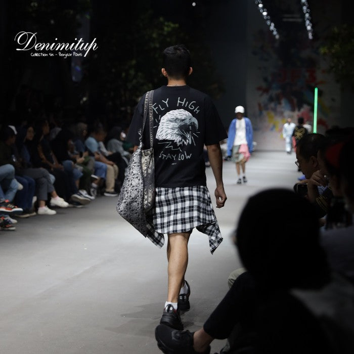 Denimitup Songket bandana - Silver Black - Bandana