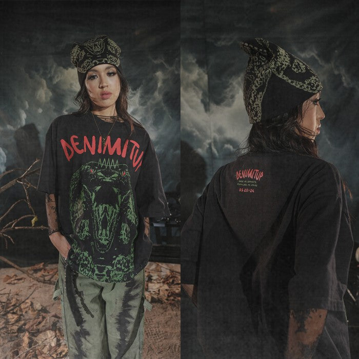 DENIMITUP beanie - Black cobra - Hat