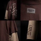 Denimitup trilogo double layer - Dual brown tee - Long Sleeve T-Shirt