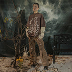 Denimitup trilogo double layer - Dual brown tee - Long Sleeve T-Shirt
