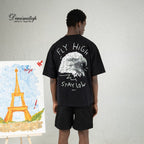 DENIMITUP Fly High Stay Low - Black tee - T-Shirt