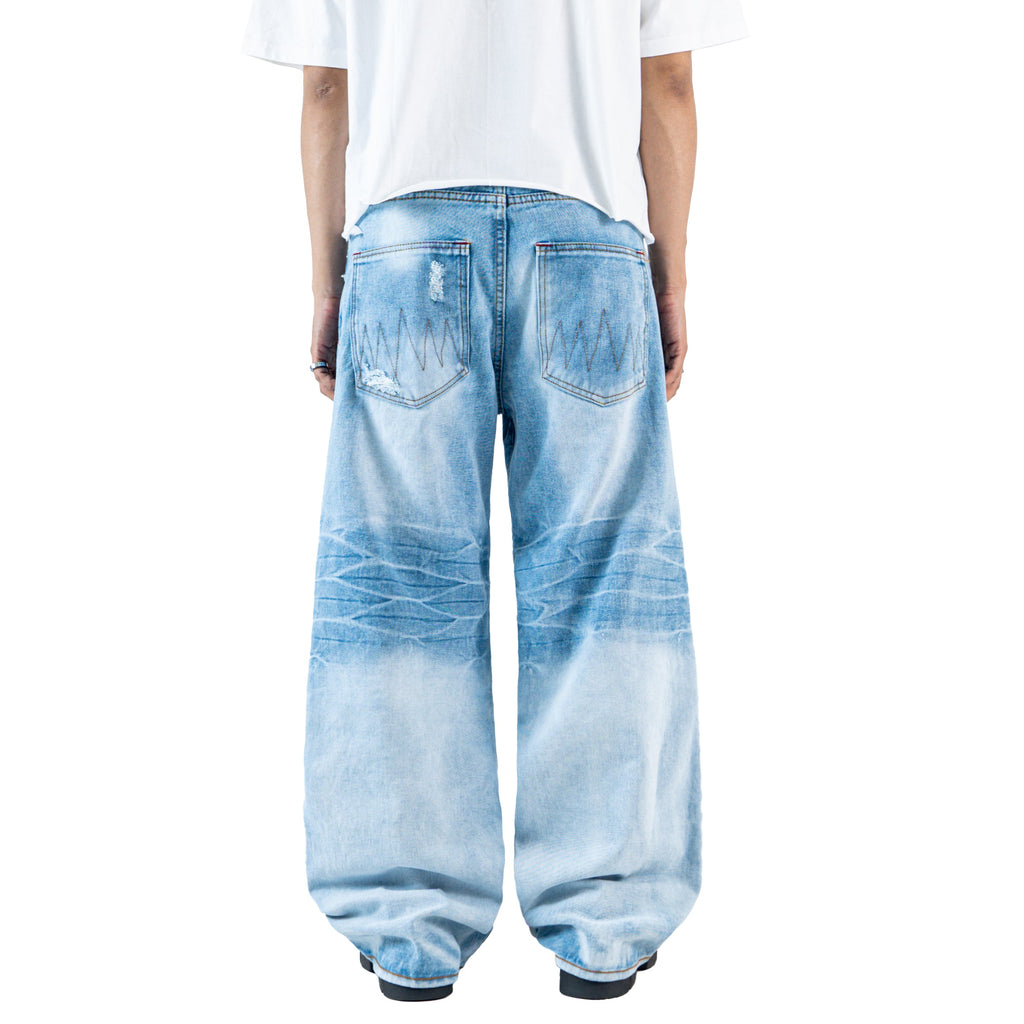 H1 baggy tri biker - Ice blue - Jeans Pants