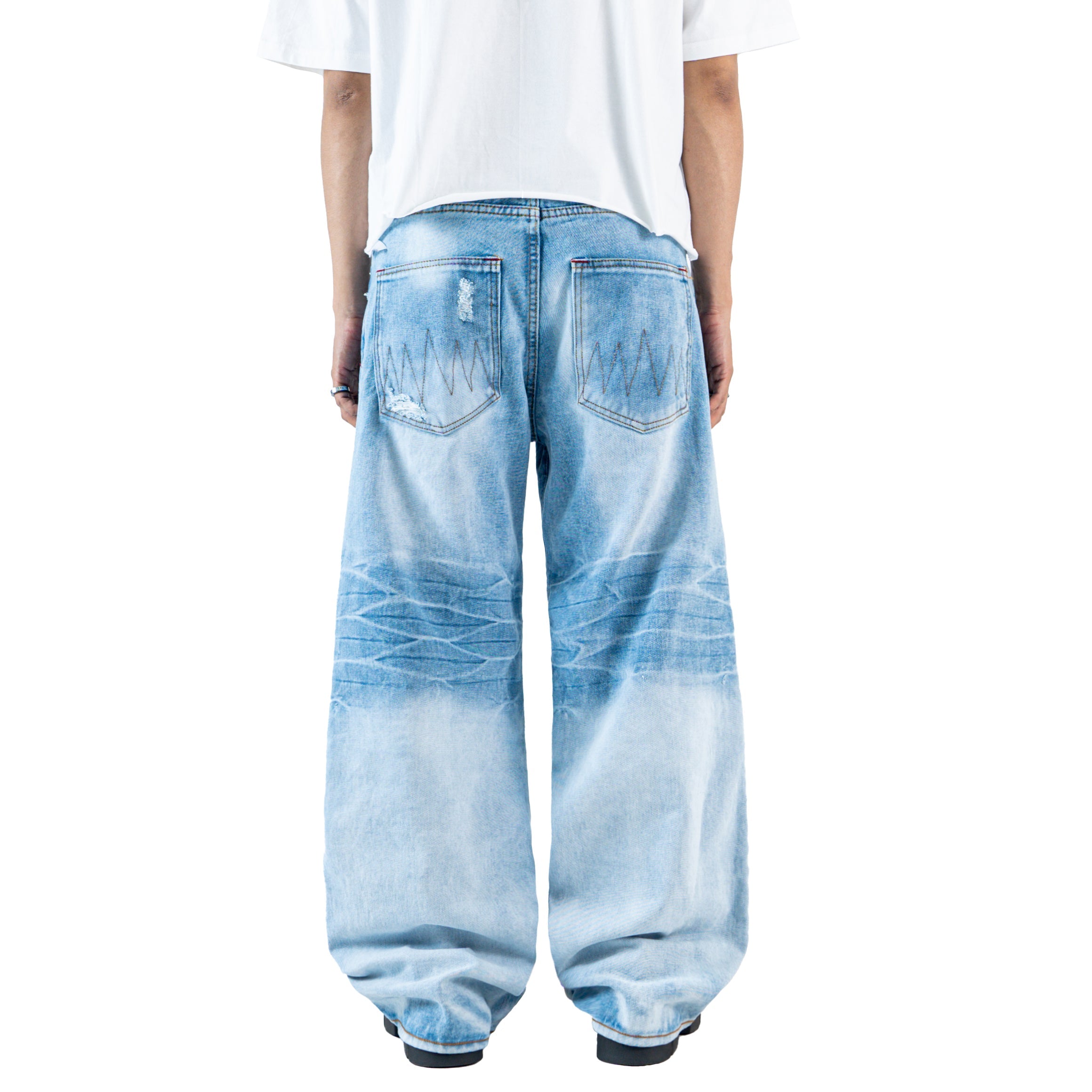 H1 baggy tri biker - Ice blue - Jeans Pants