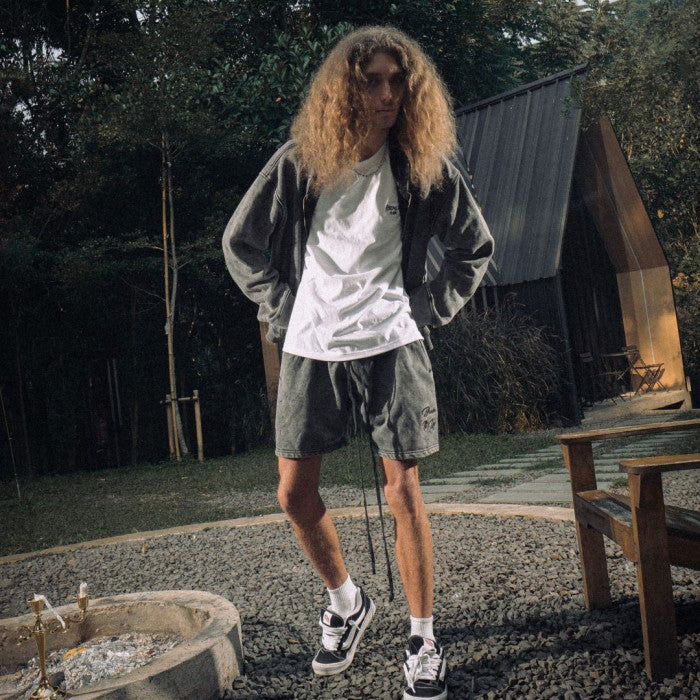 DENIMITUP Sweat Short - Snowish Black - Short Pants
