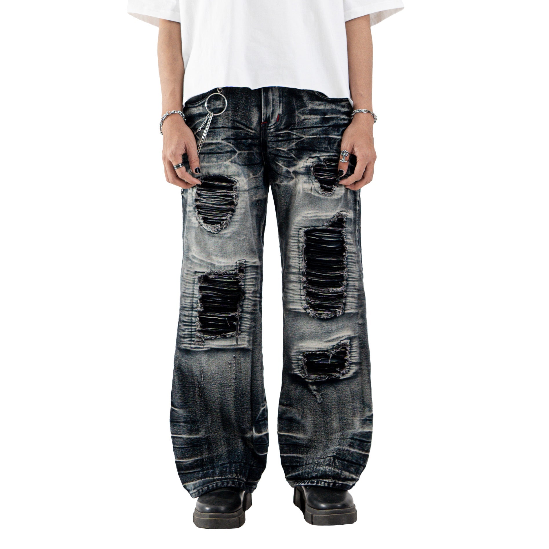 H1 baggy biker - Smoke grey - Jeans Pants