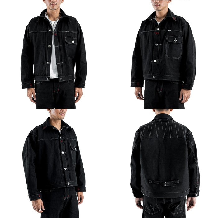 H1 Jacket Denimitup x Bhisma - Black selvedge raw - Jacket