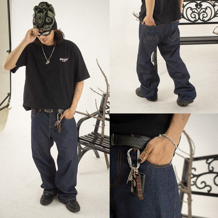 H1 baggy - Raw indigo blue  - Jeans Pants