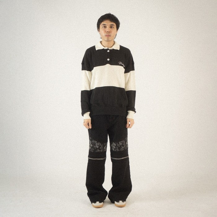 Knitwear DENIMITUP - Stripes black and white - Long Sleeve T-Shirt