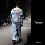 A1 Jacket Songket batik - Light blue splashes - Men Jacket