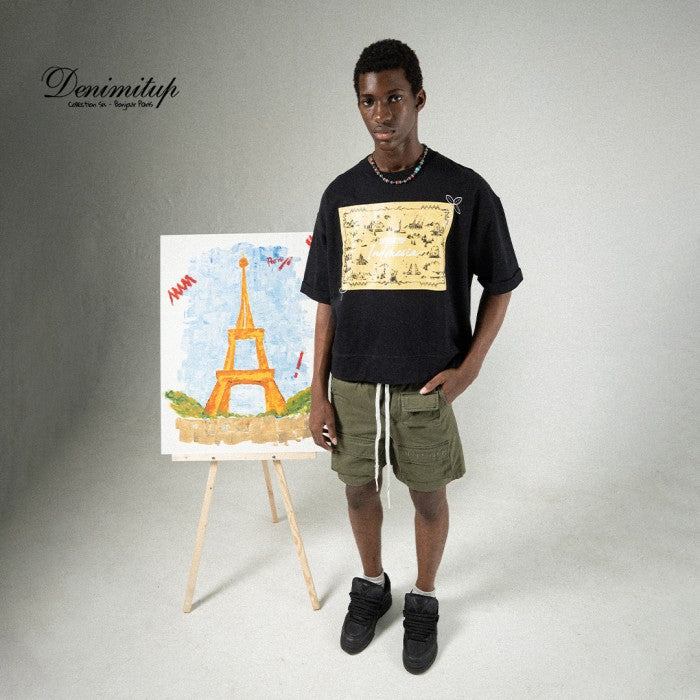 DENIMITUP canvas twill pants - Olive - Short Pants