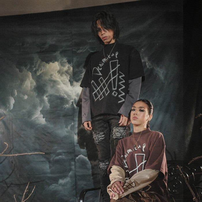 Denimitup trilogo double layer - Dual black tee - Long Sleeve T-Shirt