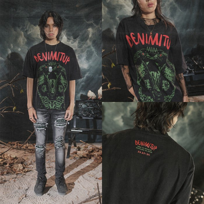 Denimitup - Cobra black tee - T-Shirt