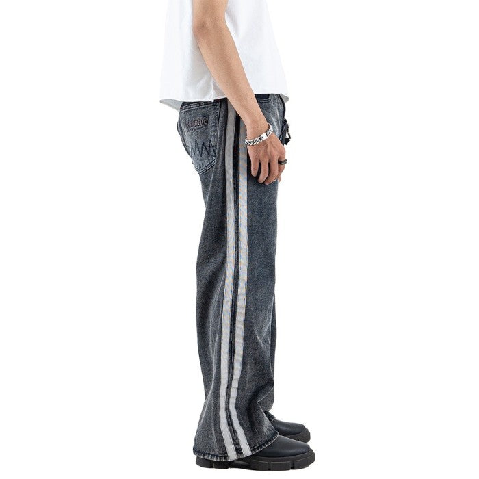 H1 Baggy Duo Stripes - Asphalt Grey - Jeans Pants