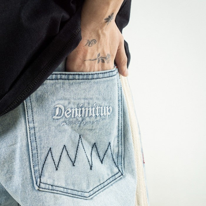 H1 Baggy Duo Stripes - Snowish Asphalt Blue - Jeans Pants