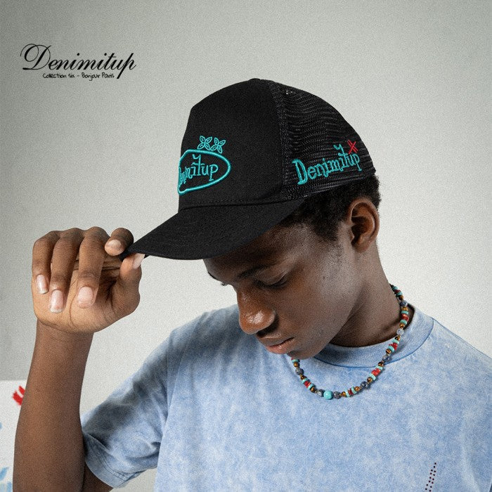 DENIMITUP  Trucker Hat kawung - Black - Hat