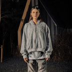 DENIMITUP Snowish Light Grey Zip - Hoodie