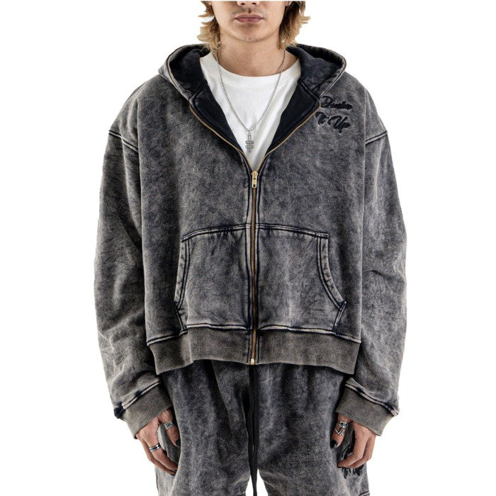 DENIMITUP Snowish Black Zip - Hoodie