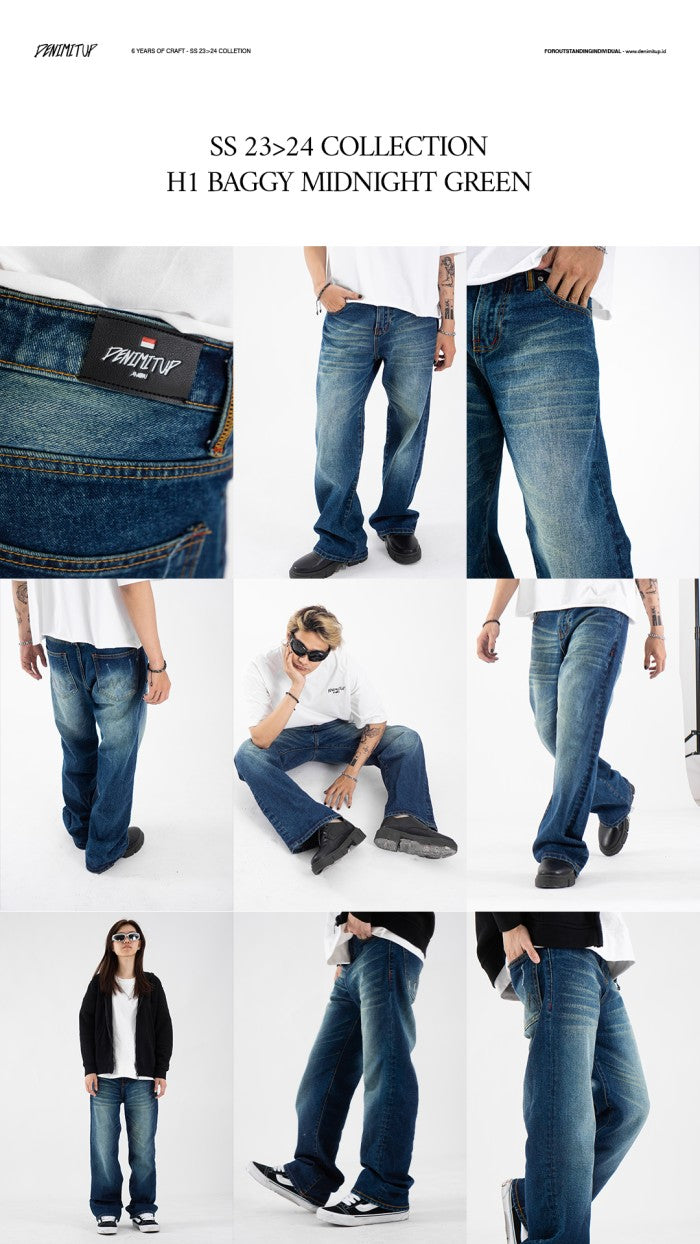 H1 baggy - Midnight green - Jeans Pants
