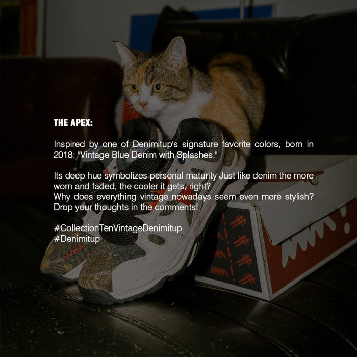 H Apex Denimitup - Vintage Blue Denim Splashes - Shoes