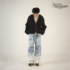 H1 baggy tri biker - Ice blue splash - Jeans Pants