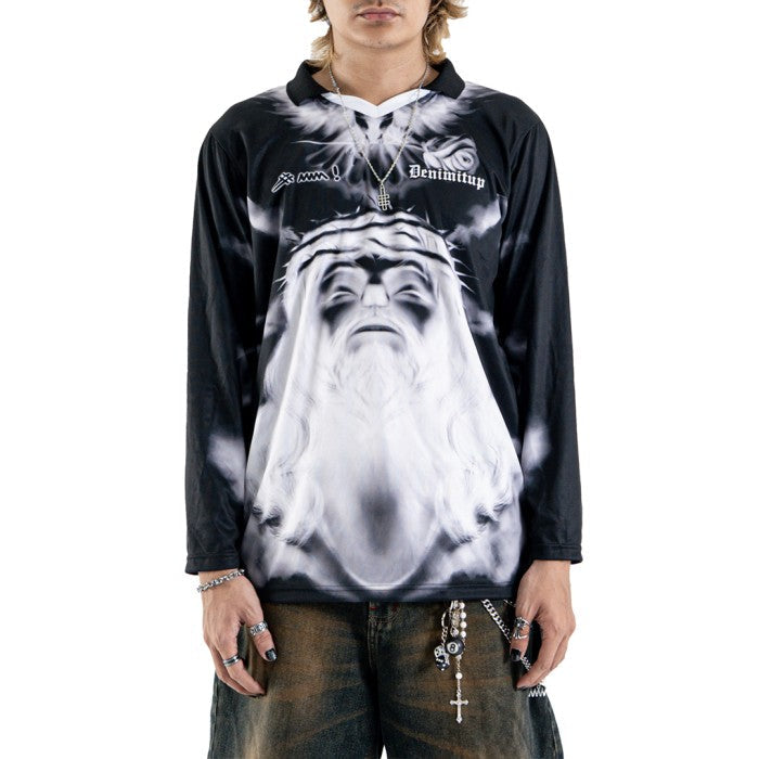 JESUS Jersey Long Sleeve Black - Jersey