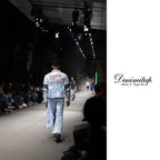 H1 Baggy Songket - Light Blue Splashes - Jeans Pants