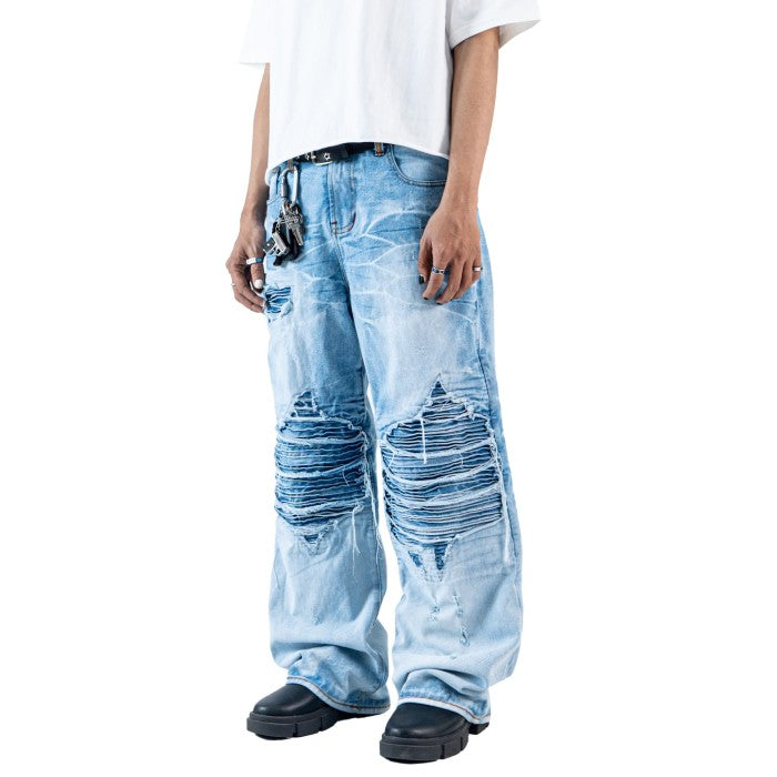 H1 baggy tri biker - Ice blue - Jeans Pants
