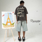 Dunia Denimitup! - Washed Artsy Black Tee - T-Shirt