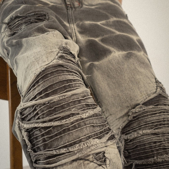 H1 baggy tri biker - Acid grey - Jeans Pants