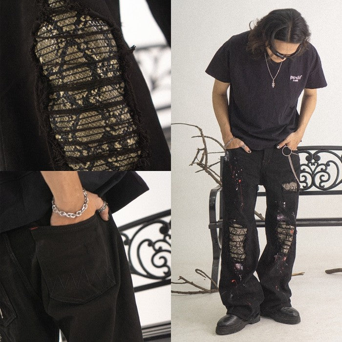 H1 Baggy Quad Viper - Burst of venom black - Jeans Pants