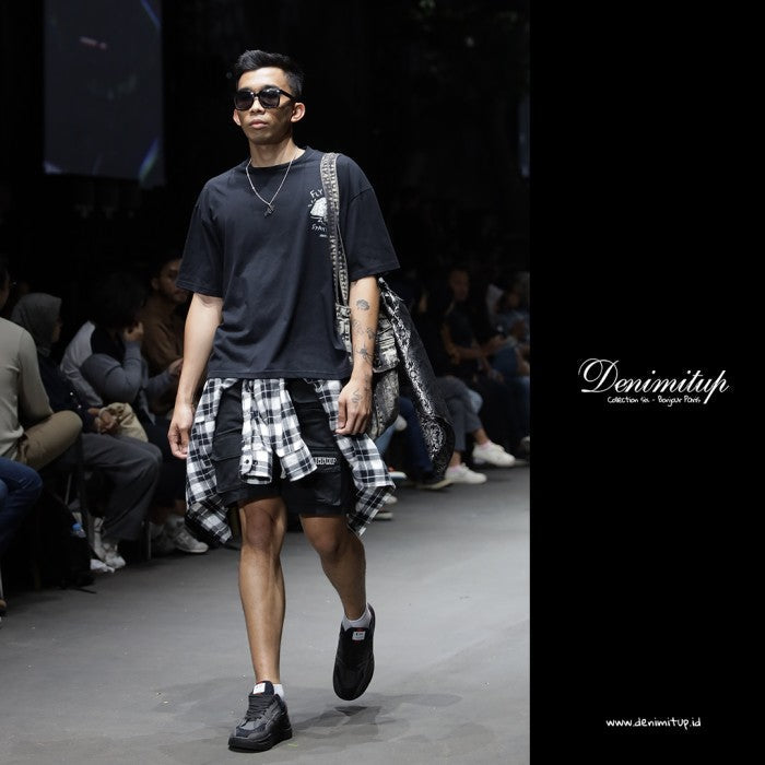 Denimitup Songket bandana - Silver Black - Bandana