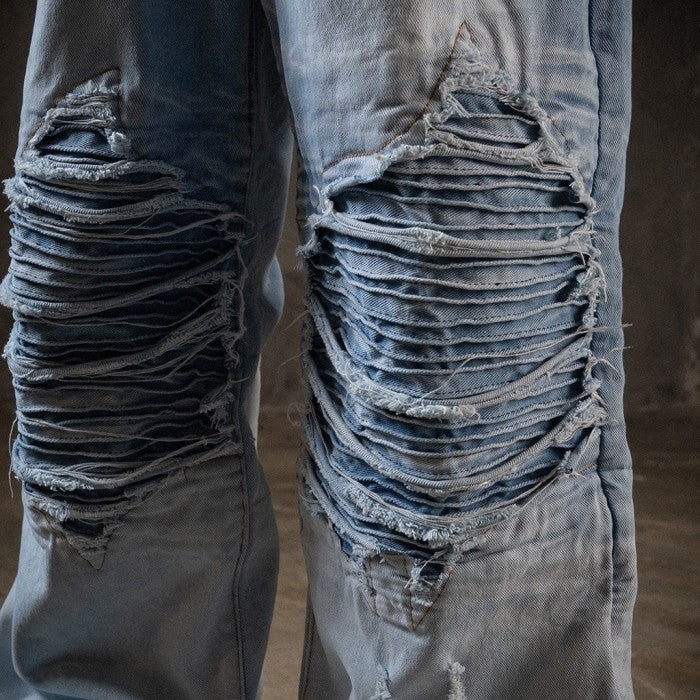 H1 baggy tri biker - Ice blue - Jeans Pants