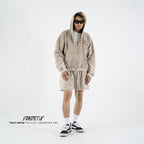 DENIMITUP Snowish Desert Beige Zip - Hoodie
