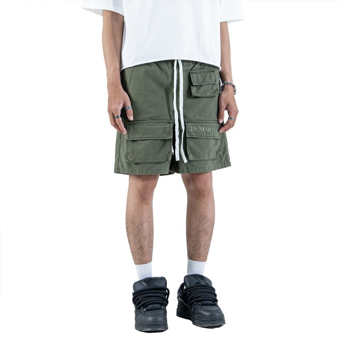 DENIMITUP canvas twill pants - Olive - Short Pants