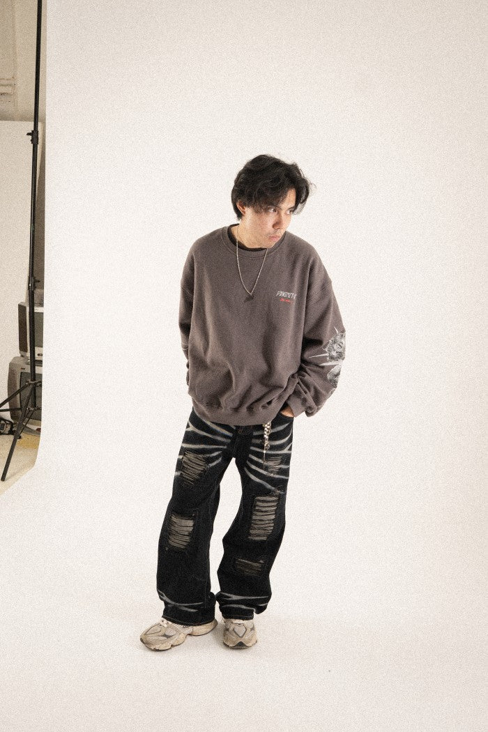 H1 baggy leather - Falcon black - Jeans Pants