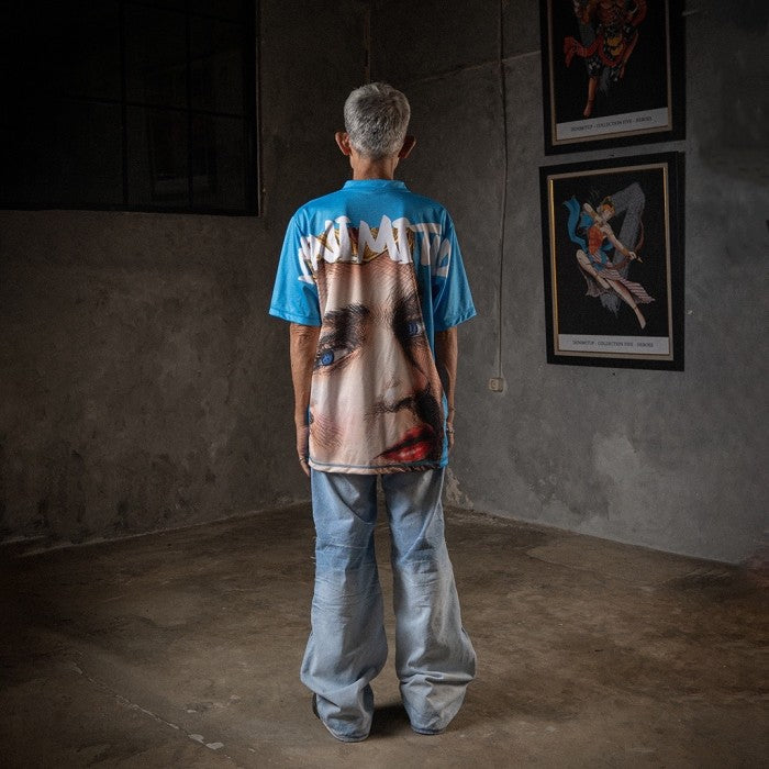 H1 baggy tri biker - Ice blue - Jeans Pants