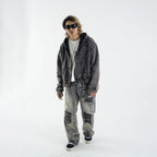 DENIMITUP Snowish Black Zip - Hoodie