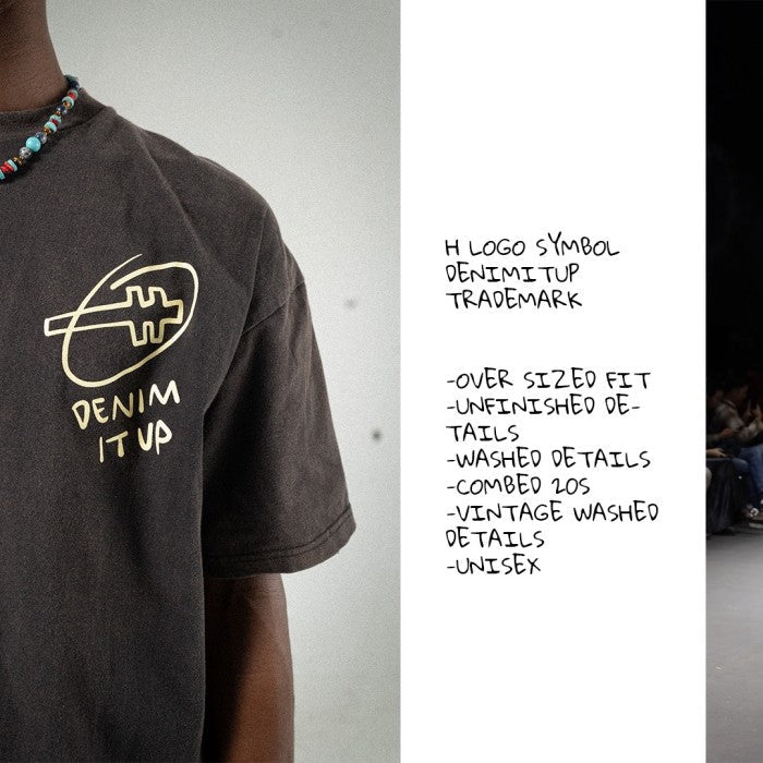 Dunia Denimitup! - Washed Artsy Black Tee - T-Shirt