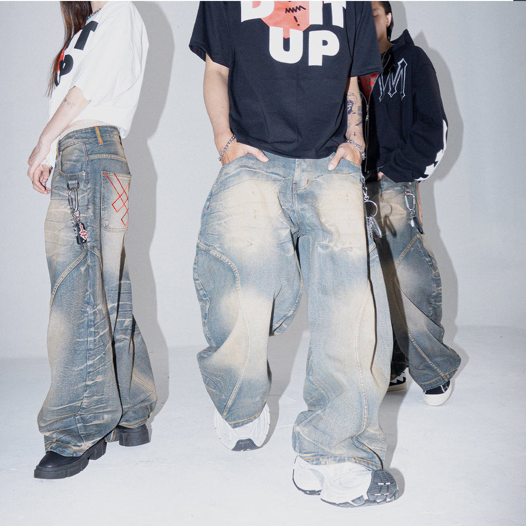 A1 Wide Barrel - Vintage Blue - Jeans