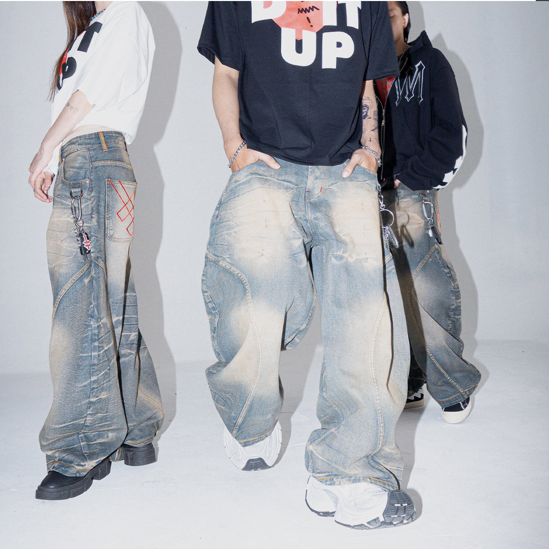 A1 Wide Barrel - Vintage Blue - Jeans
