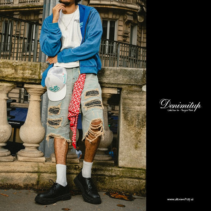 DENIMITUP "TRILOGO" -  BANDANA BLACK/ RED/ BLUE