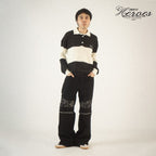 H1 baggy biker batik zip - Black - Jeans Pants