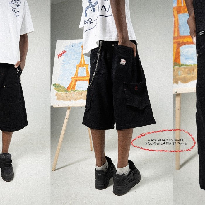 A1 Carpenter Jorts - Black - Men Short Pants