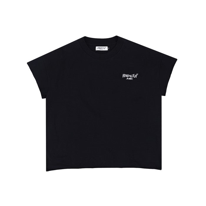 Denimitup embroidered - Black tee - T-Shirt
