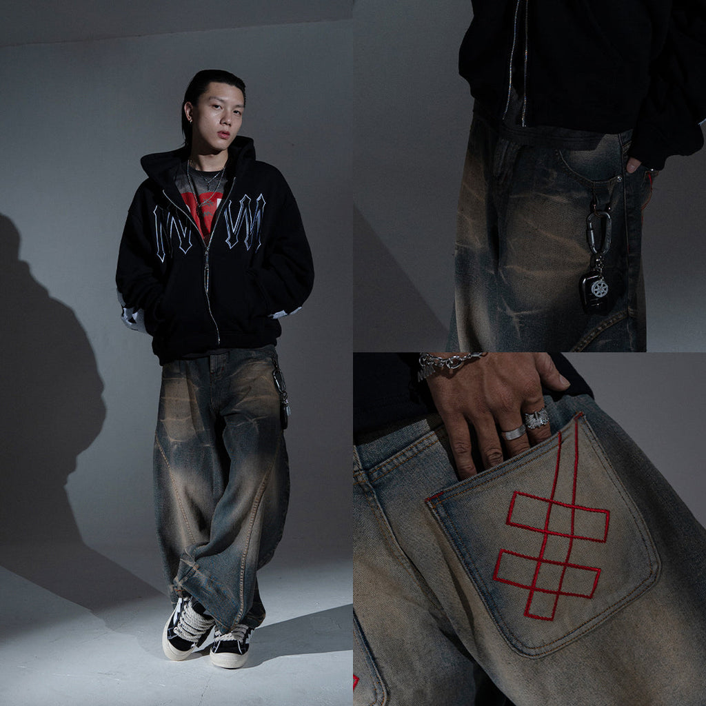 A1 Wide Barrel - Vintage Blue - Jeans